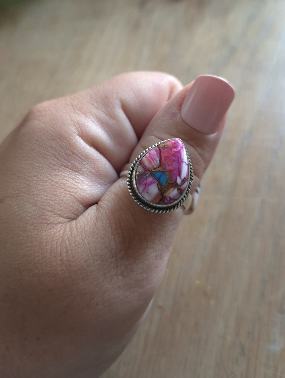 Pink Spiny Ring